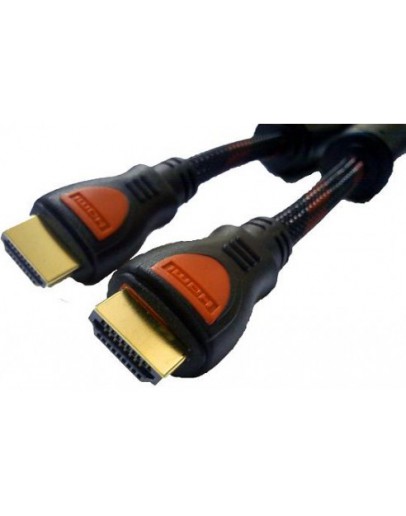 Кабел DeTech HDMI - HDMI M/M, 3m, С оплетка и ферит -18019