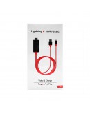 Кабел Earldom ET-W5,  Lightning MHL - HDMI + USB, 2.0m, Червен - 14931