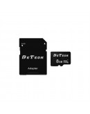 Карта памет DeTech Micro SDHC-I, 8GB, Class 10 + Адаптер - 62042