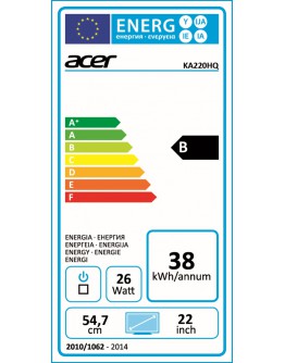 Монитор Acer KA220HQbid, 21,5 Wide TN LED Anti-Glare, 5 ms