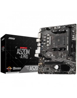 A520/AM4/2xDDR4/1xPCI-Ex16/4XSATA/1xM2/DVI/HDMI/M-