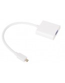 VCom Адаптер Adapter Mini HDMI CM to VGA F White - CG592-0.15m