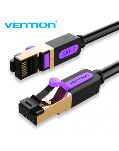 Vention Кабел LAN SSTP Cat.7 Patch Cable - 0.5M Black 10Gbps - ICDBD