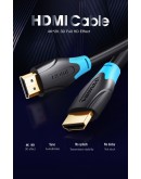 Vention Кабел HDMI v2.0 M / M 4K/60Hz Gold - 2M Black - AACBH