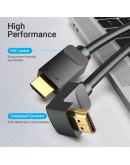 Vention Кабел HDMI Right Angle 270 Degree v2.0 M / M 4K/60Hz Gold - 1.5M Black - AAQBG