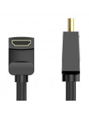 Vention Кабел HDMI Right Angle 90 Degree v2.0 M / M 4K/60Hz Gold - 2M Black - AARBH