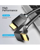 Vention Кабел HDMI Right Angle 90 Degree v2.0 M / M 4K/60Hz Gold - 2M Black - AARBH