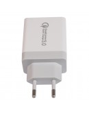 Makki бързо зарядно Fast Charger - QC3.0+2xUSB 30W White - MAKKI-QC30W3