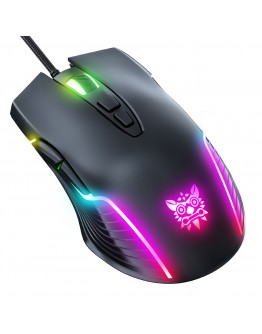Геймърска мишка Onikuma CW905, Оптична, 7D, RGB, Черен - 767