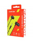 CANYON Stereo earphones with microphone, 1.2M,