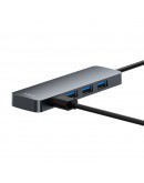 USB хъб Baseus UltraJoy, 4 Порта, USB към 4xUSB 3.0, 0.15m, Сив - 12072