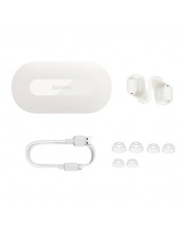 Bluetooth слушалки Baseus Bowie EZ10, TWS, Бял – 20757