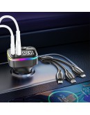 FM Трансмитер Earldom ET-M95, Bluetooth, USB, Type-C, 3.1A, С кабел 3 в 1, Черен - 17769