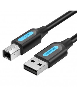 Vention Кабел USB 2.0 A Male to B Male, Black 1.5m - COQBG