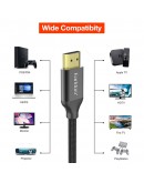 Кабел Earldom ET-W26 HDMI - HDMI, 5м., 4K, С оплетка, Черен - 18386