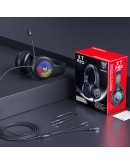 Слушалки Onikuma X7 Pro, За компютър, Микрофон, Подсветка, 3.5mm, USB, Черен - 20774