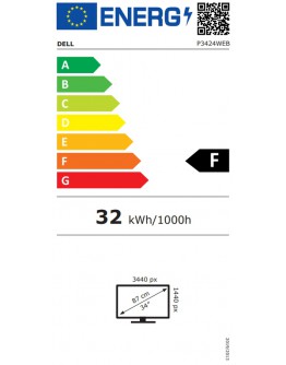 Монитор Dell P3424WEB, 34 Curved Video Conferencing, WQHD 