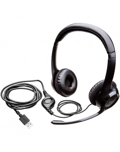 LOGITECH H390 Corded Headset - BLACK -