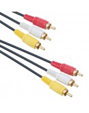 Кабел DeTech 3RCA - 3RCA, High Quality, 3m - 18119