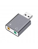 Звукова карта DeTech, USB, 7.1, Сив - 17857