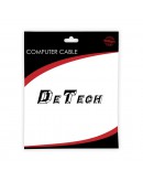 Сплитер DeTech, HDMI (M) - 2*HDMI(F), Черен - 17861