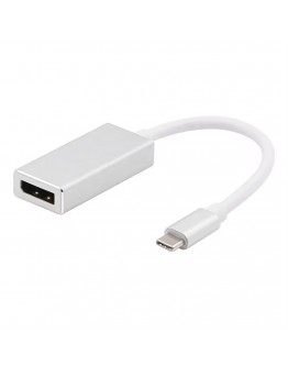 Преходник DeTech, USB-C – DP, 4K, 60Hz, Сребрист - 17836