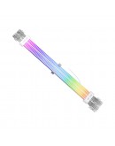 1stPlayer удължителен кабел Extension Modding Cable PCIe 6+2PIN Addressable RGB White - NC2-8P-WH