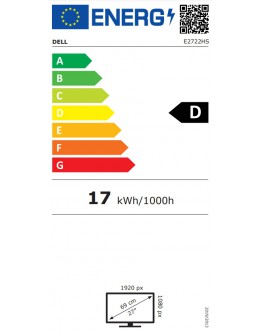 Монитор Dell E2724HS, 27.0 Wide LED Anti-Glare, VA Panel, 