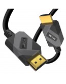 VCom Кабел HDMI v2.1 M / M 2.0m  - 8K Dolby Vision HDR, Black/Grey - CG805-2.0m