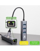 VCom докинг станция Docking USB Type-C to USB3.0 x 3 + LAN - DH311B