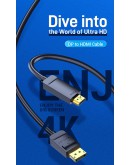 Vention кабел Cable DisplayPort to HDMI 3.0m - 4K, Gold Plated - HAGBI