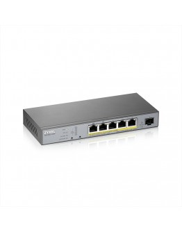 ZyXEL GS1350-6HP, 6 Port managed CCTV PoE switch, 