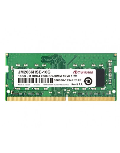 Transcend 16GB JM DDR4 2666Mhz SO-DIMM 1Rx8 2Gx8 C