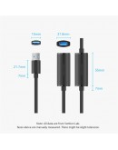 Vention Кабел удължение USB 3.0 AM / AF Active Extension Cable 5M Black - CBMBJ