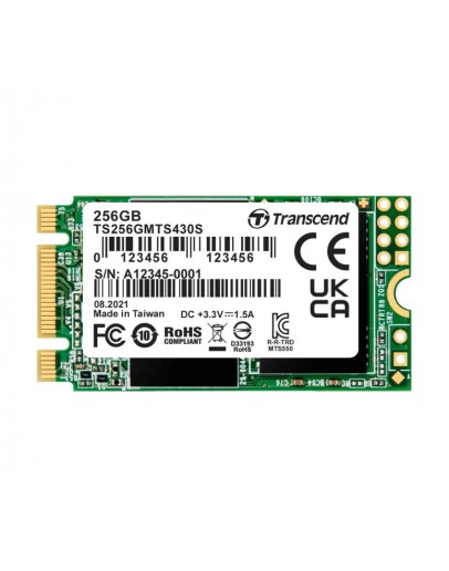 Transcend 256GB, M.2 2242 SSD, SATA3 B+M Key, TLC