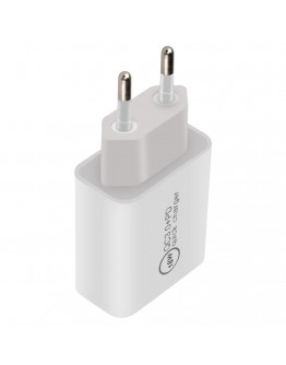 Makki бързо зарядно Fast Charger Wall - QC3.0 + Power Distribution Type-C 18W White - MAKKI-PQ18W-WH