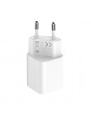 Мрежово зарядно устройство LDNIO A2318C, 20W, 1 x Type-C F, 1 x USB F, PD, QC, С Type-C кабел, Бял - 40291