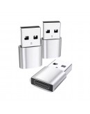 Преходник DeTech, USB C (F)– USB(M) OTG, Сив - 17856