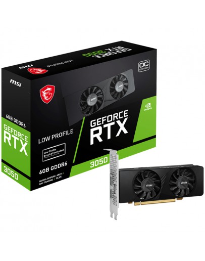 MSI Video Card Nvidia GeForce RTX 3050 LP 6G OC,