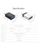 Orico Адаптер Adapter OTG USB3.0 AF to Type-C - CBT-UT01-BK