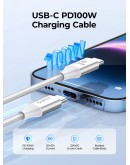 Orico кабел Cable USB C-to-C PD 100W Charging 1.0m White - CDX-100CC-WH