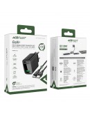 Acefast Универсално зарядно за стена Charger Wall GaN Quick Charge 18W - A90 with 1.2m cable - USB-A x 1, Black