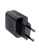 Acefast Универсално зарядно за стена Charger Wall GaN PD 20W - A78 - USB-C x 1, USB-A x 1, Black