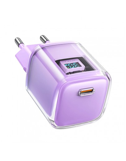 Acefast Универсално зарядно за стена Charger Wall GaN PD30W - A53 - USB-C x 1, Purple