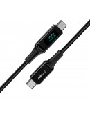 Acefast Кабел USB-C to USB-C Cable 100W 2m with digital display - C6-03 - Black