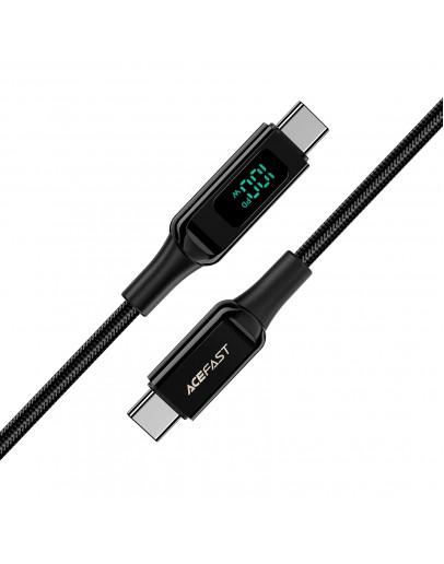 Acefast Кабел USB-C to USB-C Cable 100W 2m with digital display - C6-03 - Black