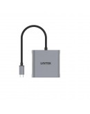 Unitek Адаптер Adapter USB-C M to DisplayPort x 2 F - 8K@30Hz, MST - V1404A