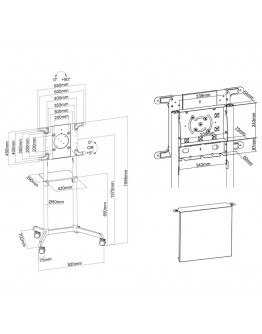 Neomounts Mobile Flat Screen Floor Stand (height: 