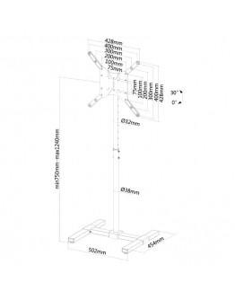 Neomounts Flat Screen Floor Stand (height: 75-124 