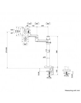 Neomounts Next Lite Flat Screen Desk Mount (clamp+